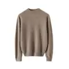 Suéter de punto liso para mujer, cuello alto, color liso, holgado, casual, otoño e invierno, nuevo, 100% cachemir