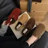 Zapatos de mujer, suela plana simple, hebilla de moda, estilo retro, nuevos mocasines slip-on 2026, mules casuales