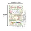 Compra direta transfronteiriça de 10 folhas/pacote do Livro de Colorir e Desenhar Cognitivo Jardim de Primavera, brinquedo educativo jogo pôster para colorir