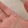 Aretes de perlas con aguja 925 para mujer, colgantes en la parte trasera, estilo ins, nuevo estilo caliente, modernos, lisos, circulares, nicho, aros para la oreja, venta al por mayor