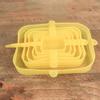 Tampas de Silicone de Grau Alimentício para Potes de Conservação, Tampas de Vedação Multifuncionais, Tampas Quadradas Elásticas Portáteis para Copos, Conjunto de 6 Tampas à Prova de Vazamento