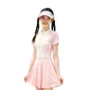 Traje de baño infantil Happy Yuan para niñas, estilo de una pieza con falda, adecuado para estudiantes de secundaria, disimula la grasa corporal y estiliza la figura, ideal para vacaciones en aguas termales, traje de baño anti-exposición
