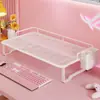 Soporte Elevador para Computadora de Escritorio Estante de Almacenamiento para Escritorio de Oficina Base Elevadora para Pantalla de Monitor Soporte para Laptop para Dormitorio Femenino