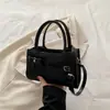Bolsa Quadrada Pequena de Mão com Laço na Moda Estilo Coreano 2025 Novo Estilo Primavera Bolsa de Ombro Estilo Estrangeiro Simples Bolsa Transversal