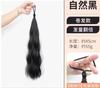Faixa de Cabelo com Peruca de Coque Baixo para Mulheres, Mecha de Cabelo Auto-Enrolável, Naturalmente Volumosa, Pequeno Volume de Cabelo, Bolsa de Peruca com Botão de Flor Auto-Enrolável