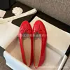 Versão de Luxo dos Sapatilhas de Ballet com Laço Xiaoxiangfeng para Mulheres, Novo Estilo 2025, Mocassins Planos Slip-On Color-Blocking