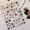 Adesivos de Unha com Elementos de Natal Originais 5D Estéreo em Relevo Feliz Natal Adesivos de Arte para Unhas DIY Joias Estilo Aa