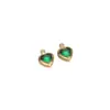 Colgante de Cristal Dorado en Forma de Corazón de Acero Inoxidable Europeo y Americano Colgante de Amor Versátil Accesorios para Joyería DIY Accesorios para Collares