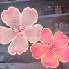 Flores de papel artificiais grandes e luminosas de flor de cerejeira rosa e flor de pessegueiro para decoração externa à prova d'água em locais cênicos, shoppings e arranjos de eventos