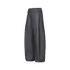 26332 Estilo Old Money Retro Unisex Color Sólido Diseño Decorado con Botones Pantalones Casuales para Hombre de Corte Holgado y Curvo