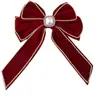 Nuevo Clip de Resorte Flocado Gran Lazo Accesorios para el Cabello Fresco Diario Combinable Fritillaria Pedrería Parte Posterior de la Cabeza Elegante Pasador