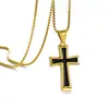 Colar com pingente de cruz céu estrelado em resina minimalista hip-hop europeu e americano, colar hip-hop de aço titânio estilo rua moderno vintage