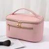 Bolsa de Maquillaje Portátil de PU, Gran Capacidad, Gama Alta, Nicho, Bolsa de Almacenamiento de Maquillaje Portátil, Bolsa de Tote Linda, Neceser para Mujer