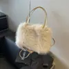 2026 Nova Moda Outono Simples Bolsa de Pelúcia Bolsa de Mão Casual Simples Bolsa de Ombro Único Transversal da Moda