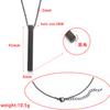 Collar con Colgante de Venta Caliente para Comercio Exterior de Acero Inoxidable Collar Largo de Barra Tridimensional Se Puede Grabar Accesorios de Joyería DIY de Barra Larga Tridimensional