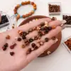 Vaso de Madera Pagoda Sándalo Negro Ciprés Cuentas de Sándalo Dorado Cuentas Sueltas Pulsera DIY Hecha a Mano Colgante para Pulsera Accesorios