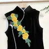 Estilo Antiguo Bordado Tridimensional Flor Cuentas Accesorios Hecho a Mano Lentejuela Parche Vestido Cheongsam Ropa Decoración Parche DIY