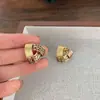 Brincos Novos de Outono e Inverno com Corte Triangular Estampa de Leopardo, Brincos Elegantes Vintage Medievais, Brincos de Design de Nicho de Luxo Acessível