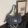 2026 Bolso de Mezclilla Estilo Japonés Nuevo Portátil para Mujer para Salir Bolso de Hombro Único Bolso Cruzado Bolso de Alta Apariencia para el Viaje Diario de la Mujer