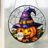 Abóboras de Halloween, aranhas, bruxas, pingentes, multi-elementos, decorações de acrílico para pendurar em portas e janelas, decorações de feriado