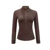 Lu Yoga Wear Top Defia para Mujer Chaqueta Deportiva Otoño e Invierno Cuello Alto Delgado Aspecto Adelgazante Chaqueta de Fitness Ropa con Protección Solar