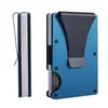 AMAZON AMAZON venta caliente aleación de aluminio RFID tarjetero para tarjetas tarjetero anti-robo cepillo tarjeta de crédito tarjeta bancaria cartera