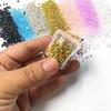 Pedra Cristal Colorida Transparente Cascalho Paisagem Micro Assimétrica Manicure DIY Cola Slime Material 15g
