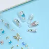 Novo Adesivo para Nail Art Estéreo 5D Em relevo Borboleta Flor Renda Laço Rosa Adesivo de Unha de Alta Qualidade