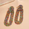 Pendientes Geométricos de Circonita Colorida de Lujo Ligero Europeo y Americano, Pendientes de Personalidad Exagerada de Nicho Transfronterizo, Temperamento de Gama Alta para Mujer