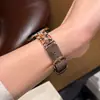 Pulseira de Relógio em Camurça com Zircônia Cúbica de Cobre e Strass Floral Compatível com Apple Watch iwatch Séries 12 11/10 Ultra/SE9