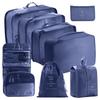Conjunto de Armazenamento de Viagem com Compartimentos para Organização Fácil, Conjunto Multifuncional de Sete Peças para Organização Doméstica e Armazenamento Portátil