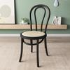 Cadeira de Jantar Saite Rattan Retrô Madeira Maciça Doméstica Americana Francesa Cadeira de Costas para Mesa de Varanda Cadeira Simples Medieval