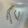 Celebridad de Internet Moda Pendientes de Borla de Circonita Incrustados de Diamante Celebridad Femenina Diseño de Nicho Sencillo Joker Elegante Pendientes Elegantes Venta al por Mayor