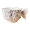 Juego de Tazas de Café Tsubaki y Glicinia Pintadas a Mano por el Fabricante, Taza de Cerámica para Latte, Exquisita Vajilla para el Té de la Tarde, Taza de Té Negro