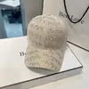 Gorra de Béisbol de Moda Versátil Estilo Coreano para Mujer con Letra de Pedrería Transpirable para el Verano con Visera Protección Solar