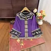 Nova Jaqueta Jacquard Bordada Pesada Estilo Chinês 2026 Nova Coleção de Primavera Estilo Nacional Gola Redonda Manga de Três Quartos Cardigã Top Elegante