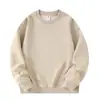 Outono transfronteiriço novo modelo 320G moletom de algodão chinês com gola redonda, estilo básico, corte solto, cor sólida, pulôver de manga comprida unissex, em estoque