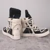 Zapatillas de Cuero Genuino Ro Triángulo Invertido Trbottomyy Suela Gruesa Estrella de Cinco Puntas Trbottomyy Zapatos Gd Mismo Estilo Caña Alta Hombres y Mujeres Clásico Edad