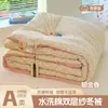 Colcha de Gaze Amassada Dupla Camada Classe A para Ar Condicionado, Adequada para Todas as Estações, Colcha de Primavera e Outono, Colcha de Verão Individual para Dormitório, Colcha Grossa de Inverno para Estudantes