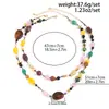 Collar largo de resina con cuentas de colores degradados estilo bohemio, cadena para la clavícula de diseño nicho estilo vacacional, nueva joyería de moda para mujer
