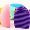 Directo de fábrica portátil cepillo de silicona cepillo de huevo artefacto herramienta de limpieza de brochas de maquillaje almohadilla para cepillos