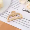 Pinza de aleación estilo francés de moda, pinza para el pelo estilo coreano para la parte trasera de la cabeza, pinza de tiburón para fijar el pelo, accesorio para el pelo, pinza de garra al por mayor en stock