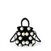 Dulce Bolso de Perlas Hecho a Mano Cool Mini Bolso Pequeño para Mujer 2024 Nuevo Bolso Bandolera de Cadena Pequeño y Exquisito Monedero Rojo