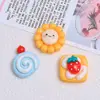 Bolo Sobremesa Comida Brinquedo Desenho Animado Acessórios de Joias DIY Cola de Creme Resina Pequenos Acessórios Furo Fivela de Sapato Pacote de Material