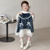 Vestido para Niñas Primavera y Otoño 2025 Estilo Nuevo Traje de Falda Pastel para Niños Chaqueta de Mezclilla para Niñas Falda de Otoño
