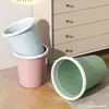 Cubo de basura simple sin tapa para el hogar con anillo de presión sin tapa, tamaño grande para cocina, baño, sala de estar, cubo de basura a rayas