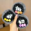 Malla para el Cabello de Niña Recogido de Baile Bolsillo Invisible para el Cabello de Niña Tocado de Flor Cabeza de Bola Accesorios Fijos para el Cabello Accesorios para el Cabello de Niñas