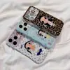 Estampado de Leopardo Puntos Pequeños Azul Jade Aplicable a Funda de Teléfono Apple 17 iphone16promax Tacto de Alta Gama 18pro Proteger