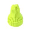 Moda Coreana Chapéu de Tricô com Placa de Luz Colorida Doce Cor Sólida Unissex Outono e Inverno Chapéu de Lã Pontudo Quente para Casal