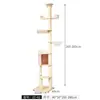 Árvore de Gato Luxuosa com Colunas Altíssimas, Plataforma de Observação Multicamadas, Cápsula Espacial Transparente, Estrutura de Escalada para Gatos que Economiza Espaço